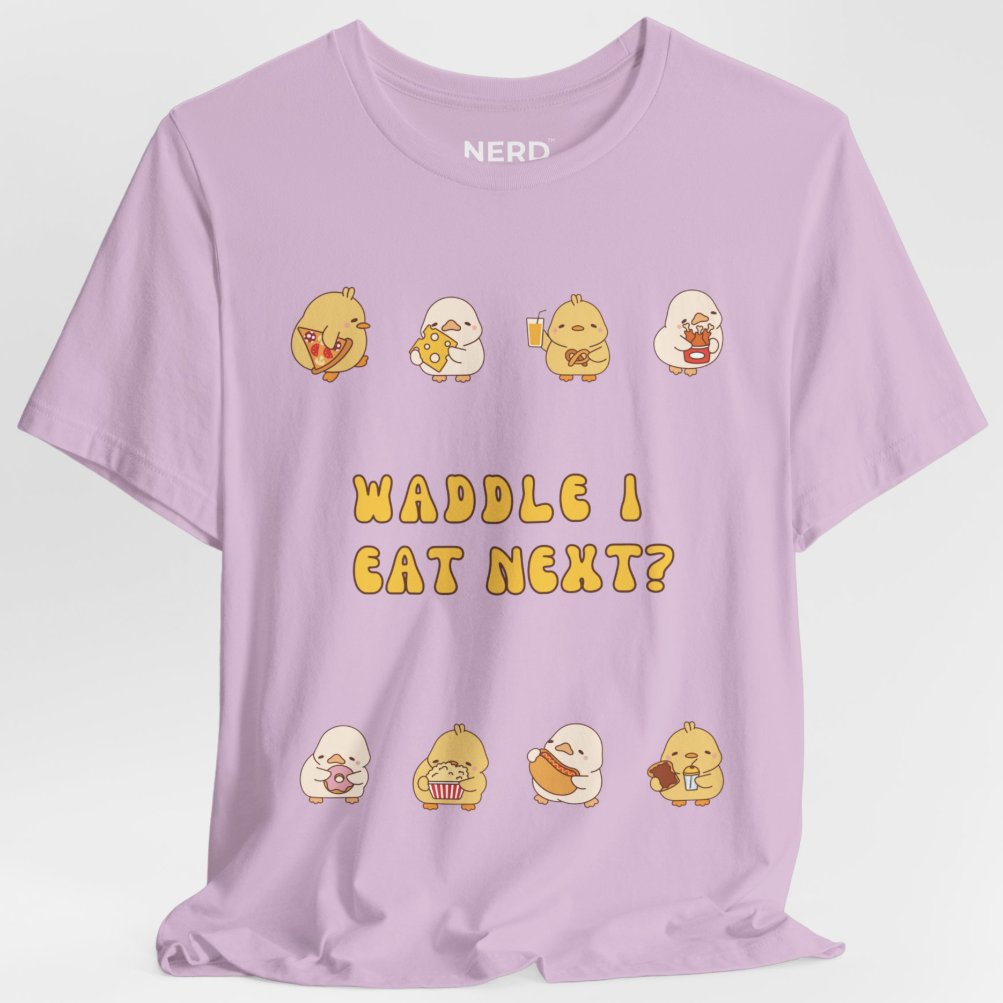 Waddle I Eat Next duck design adult size tee